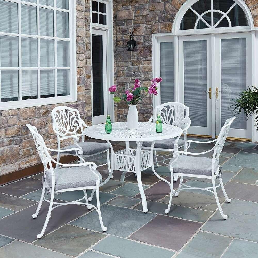Homestyles Furniture - Capri White 5 Piece Dining Set - 6662-308 veiw 4