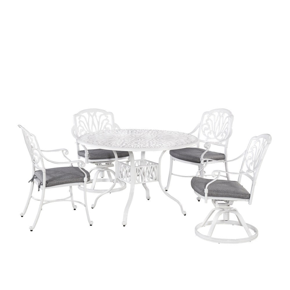 Homestyles Furniture - Capri White 5 Piece Dining Set - 6662-3258 veiw 1