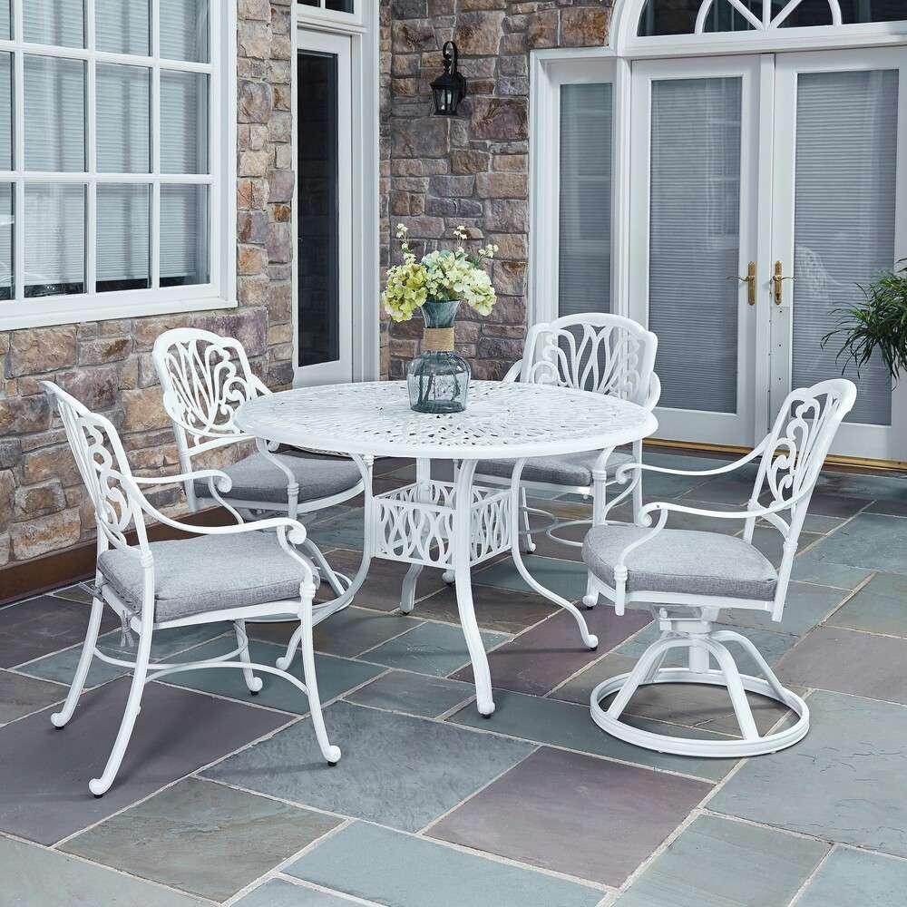 Homestyles Furniture - Capri White 5 Piece Dining Set - 6662-3258 veiw 4