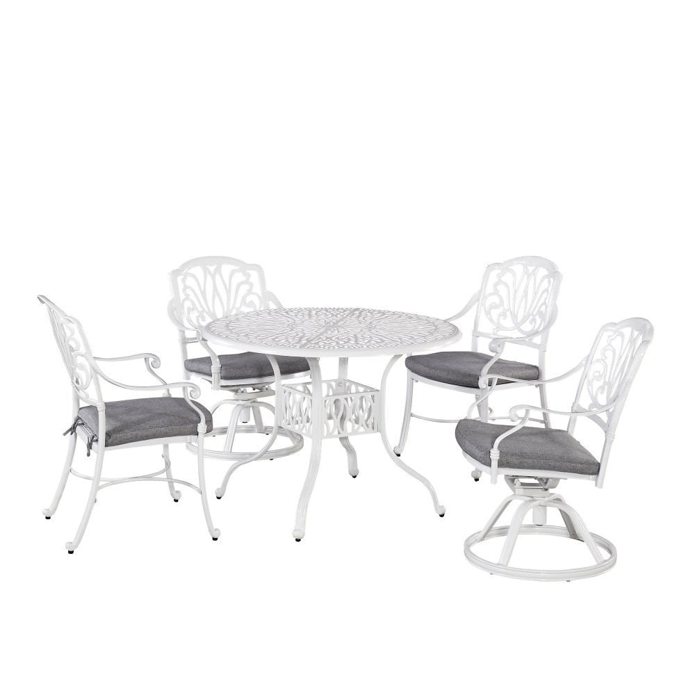 Homestyles Furniture - Capri White 5 Piece Dining Set - 6662-3058 veiw 1