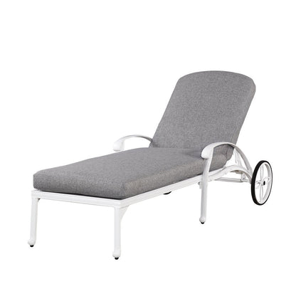 Homestyles Furniture - Capri White Chaise Lounge - 6662-83 veiw 1