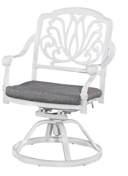 Homestyles Furniture - Capri White Swivel Chair with Cushion - 6662-53 veiw 1