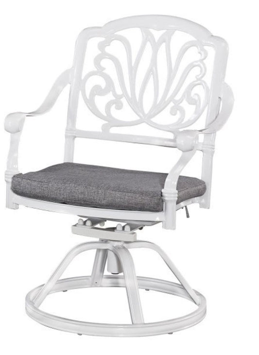 Homestyles Furniture - Capri White Swivel Chair with Cushion - 6662-53 veiw 1