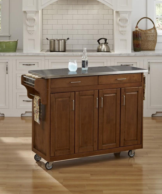 Homestyles Furniture - Create-a-Cart Brown Kitchen Cart - 9200-1062 veiw 2