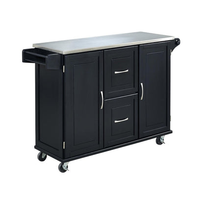 Homestyles Furniture - Dolly Madison Black Kitchen Cart - 4515-95 veiw 1