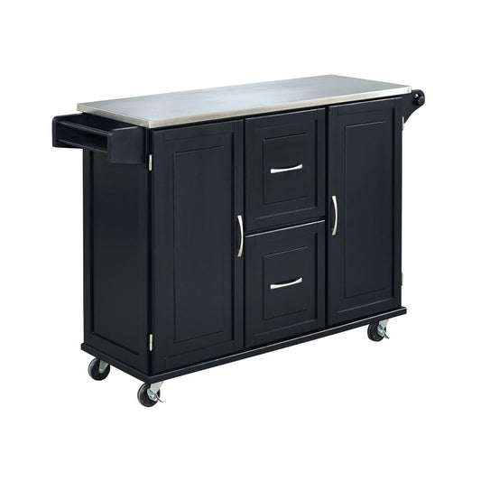 Homestyles Furniture - Dolly Madison Black Kitchen Cart - 4515-95 veiw 1