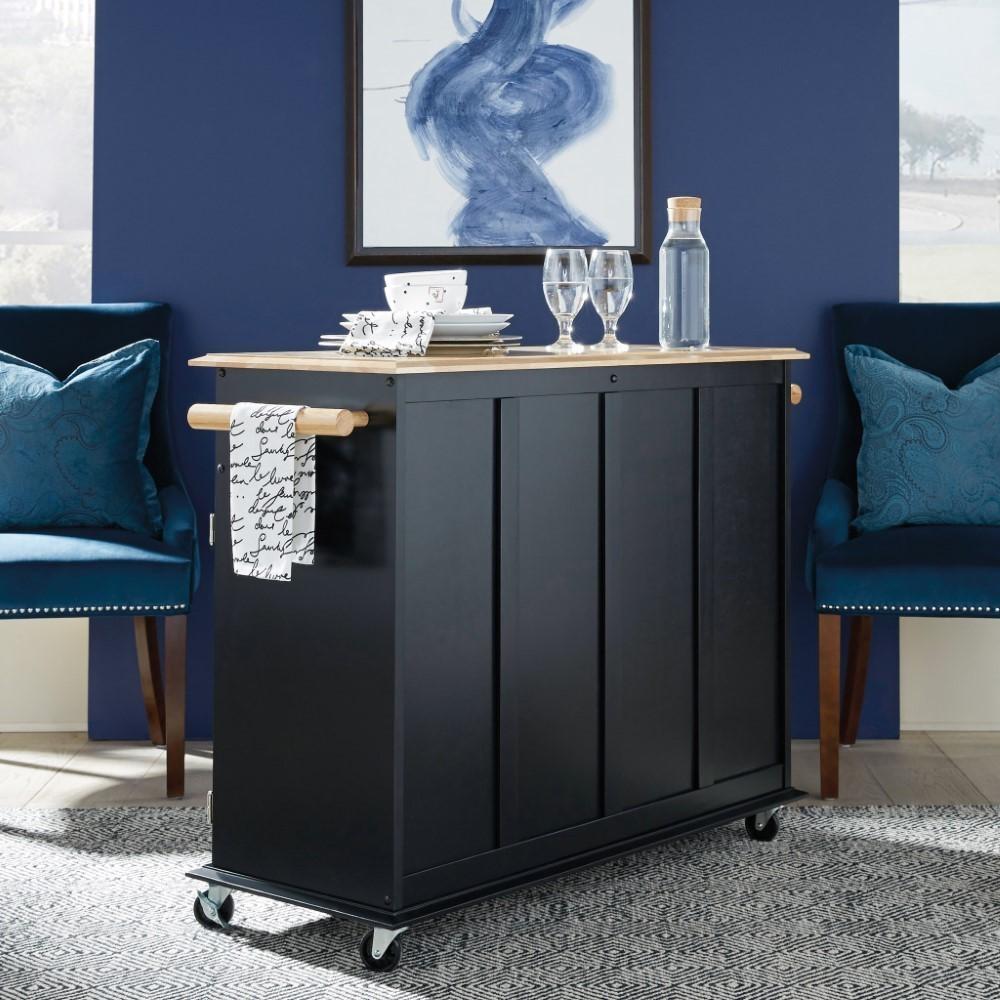 Homestyles Furniture - Dolly Madison Black Kitchen Island - 4528-95 veiw 1