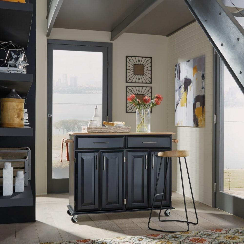 Homestyles Furniture - Dolly Madison Black Kitchen Island - 4528-95 veiw 2