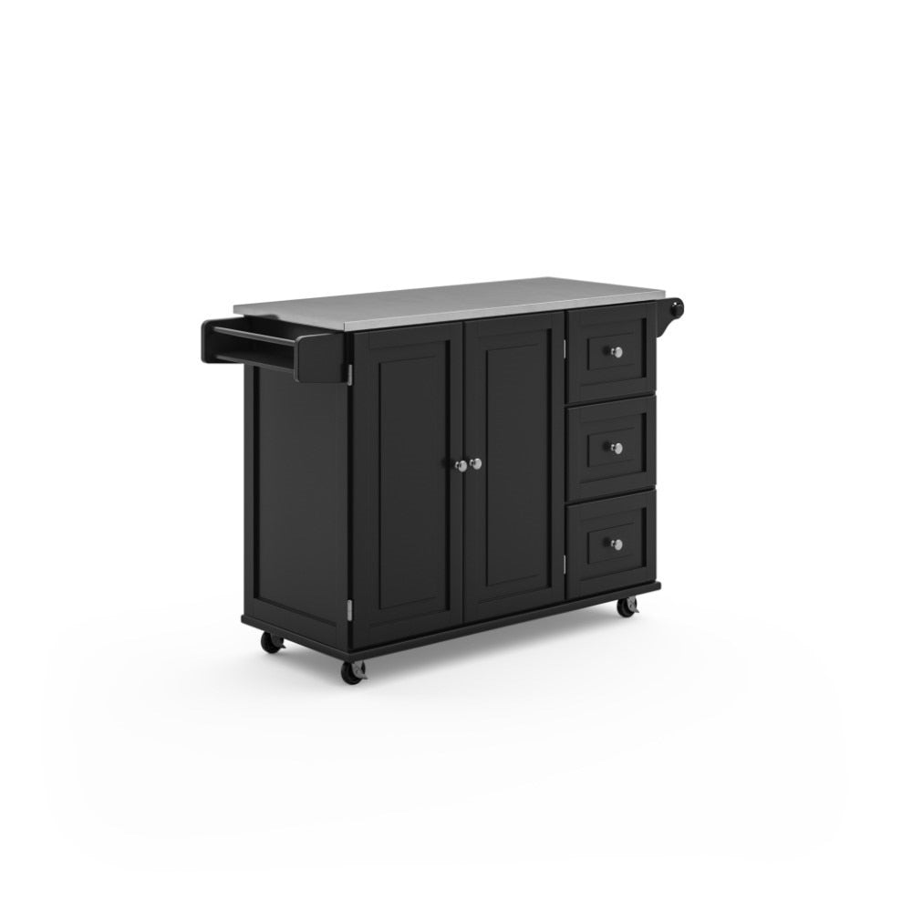 Homestyles Furniture - Dolly Madison Black Kitchen Cart - 4513-95 veiw 1