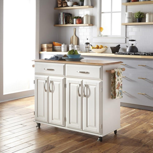 Homestyles Furniture - Dolly Madison White Kitchen Cart - 4529-95 veiw 1