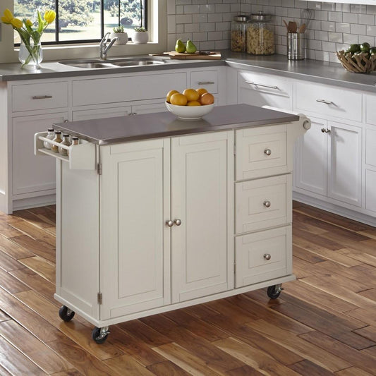 Homestyles Furniture - Dolly Madison White Kitchen Cart - 4514-95 veiw 2