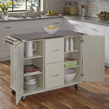 Homestyles Furniture - Dolly Madison White Kitchen Cart - 4514-95 veiw 3