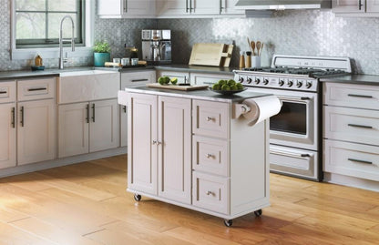 Homestyles Furniture - Dolly Madison White Kitchen Cart - 4512-95 veiw 2