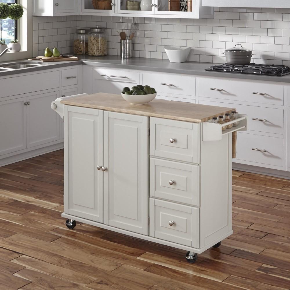 Homestyles Furniture - Dolly Madison White Kitchen Cart - 4511-95 veiw 2