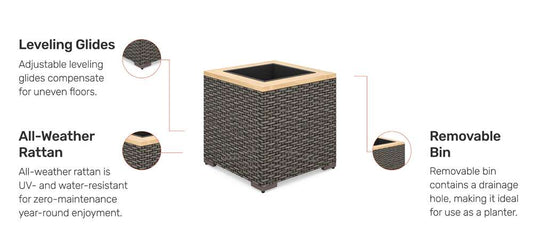 Homestyles Furniture - Boca Raton Outdoor Planter - 6801-24 veiw 2