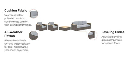 Homestyles Furniture - Boca Raton Outdoor Sofa Set - 6801-30-11D-21 veiw 3