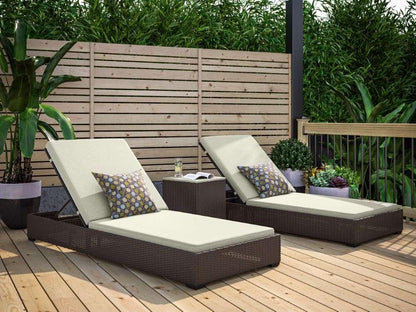 HomeStyles Furniture - Outdoor Chaise Lounge Pair and Side Table - 6800-83D-T veiw 3