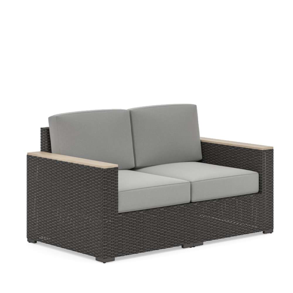 HomeStyles Furniture - Outdoor Loveseat, Arm Chair Pair and Two Side Tables - 6801-11D6-TD veiw 3