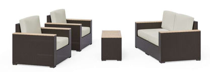 HomeStyles Furniture - Outdoor Loveseat, Arm Chair Pair and Two Side Tables - 6800-11D6-TD veiw 1