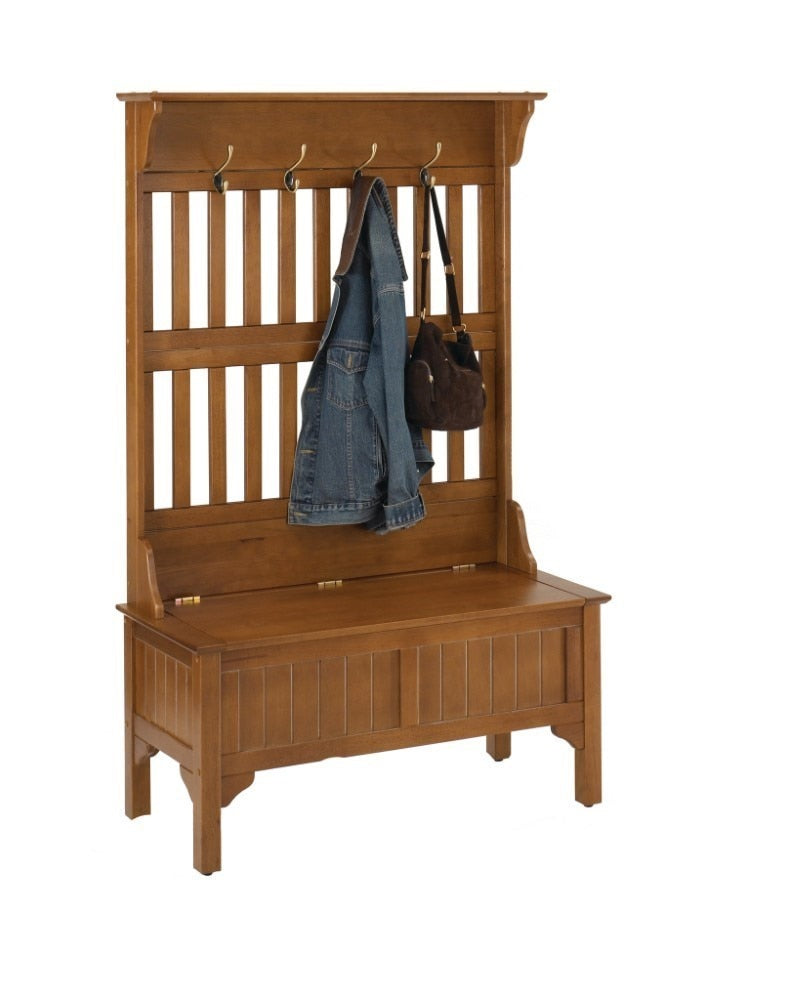 Homestyles Furniture - General Line Brown Hall Tree with Bench - 5649-49 veiw 1