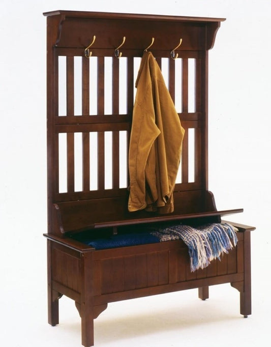 Homestyles Furniture - General Line Brown Hall Tree with Bench - 5648-49 veiw 1