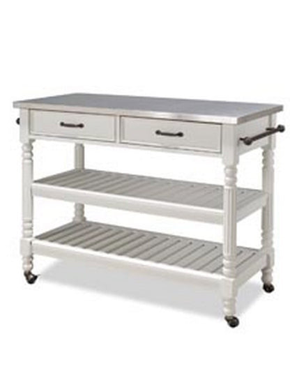 Homestyles Furniture - General Line White Kitchen Cart - 5219-95 veiw 1