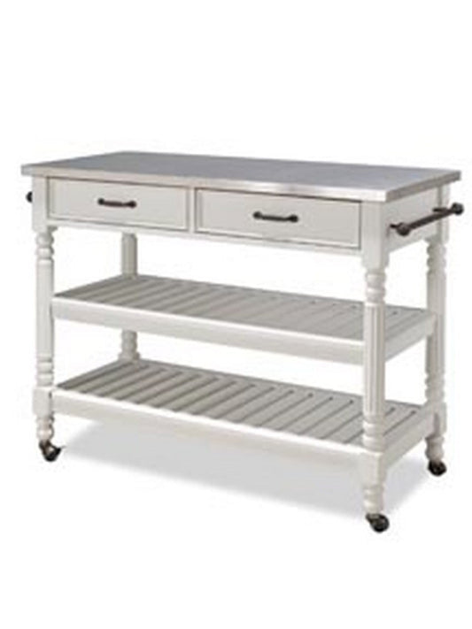 Homestyles Furniture - General Line White Kitchen Cart - 5219-95 veiw 1
