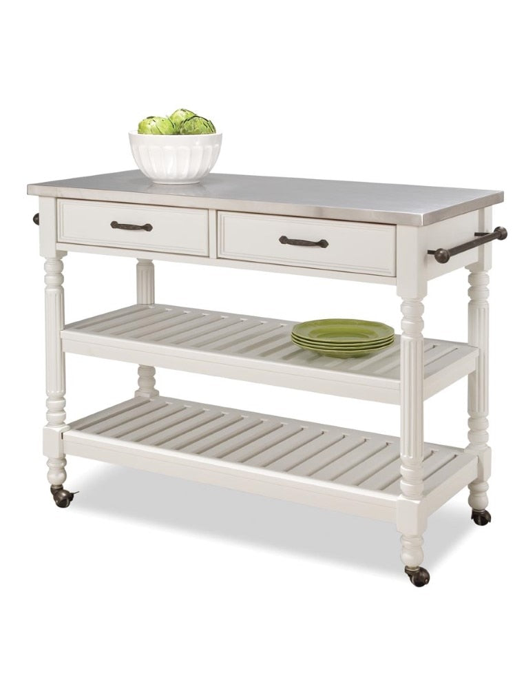 Homestyles Furniture - General Line White Kitchen Cart - 5219-95 veiw 2