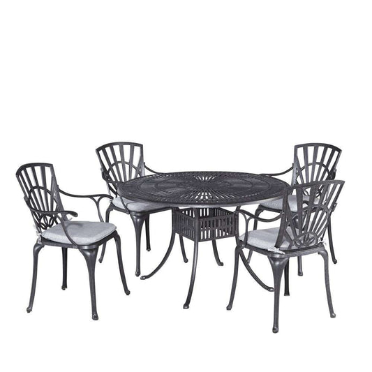 Homestyles Furniture - Grenada Gray 5 Piece Dining Set with Cushions - 6660-328C veiw 1