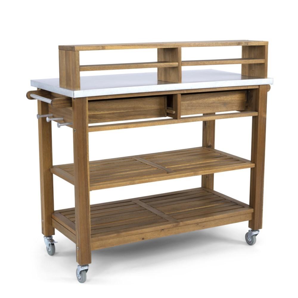Homestyles Furniture - Maho Brown Potting Bench - 5663-91 veiw 2