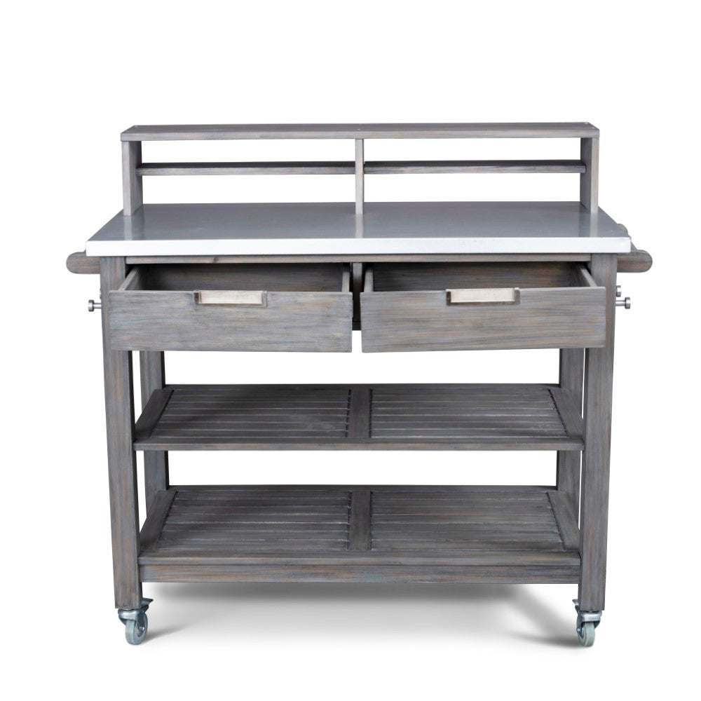 Homestyles Furniture - Maho Gray Potting Bench - 5664-91 veiw 3