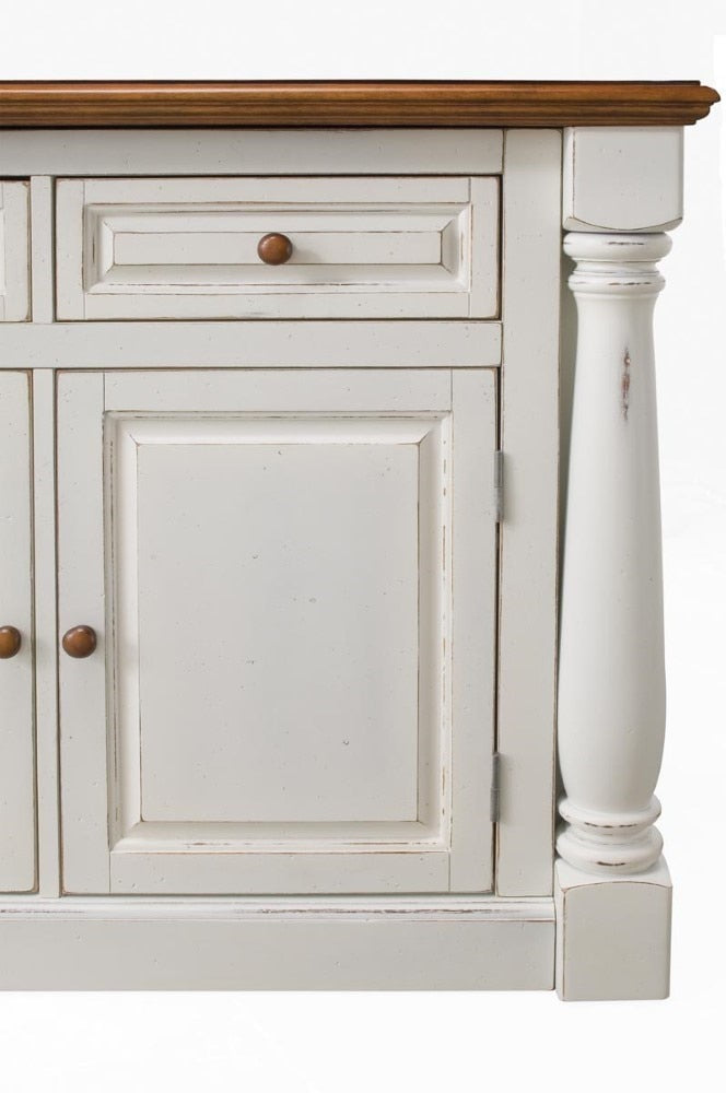 Homestyles Furniture - Monarch White 3 Piece Kitchen Island Set - 5020-948 veiw 2