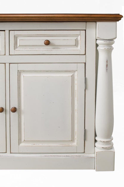 Homestyles Furniture - Monarch White Kitchen Island - 5020-94 veiw 2