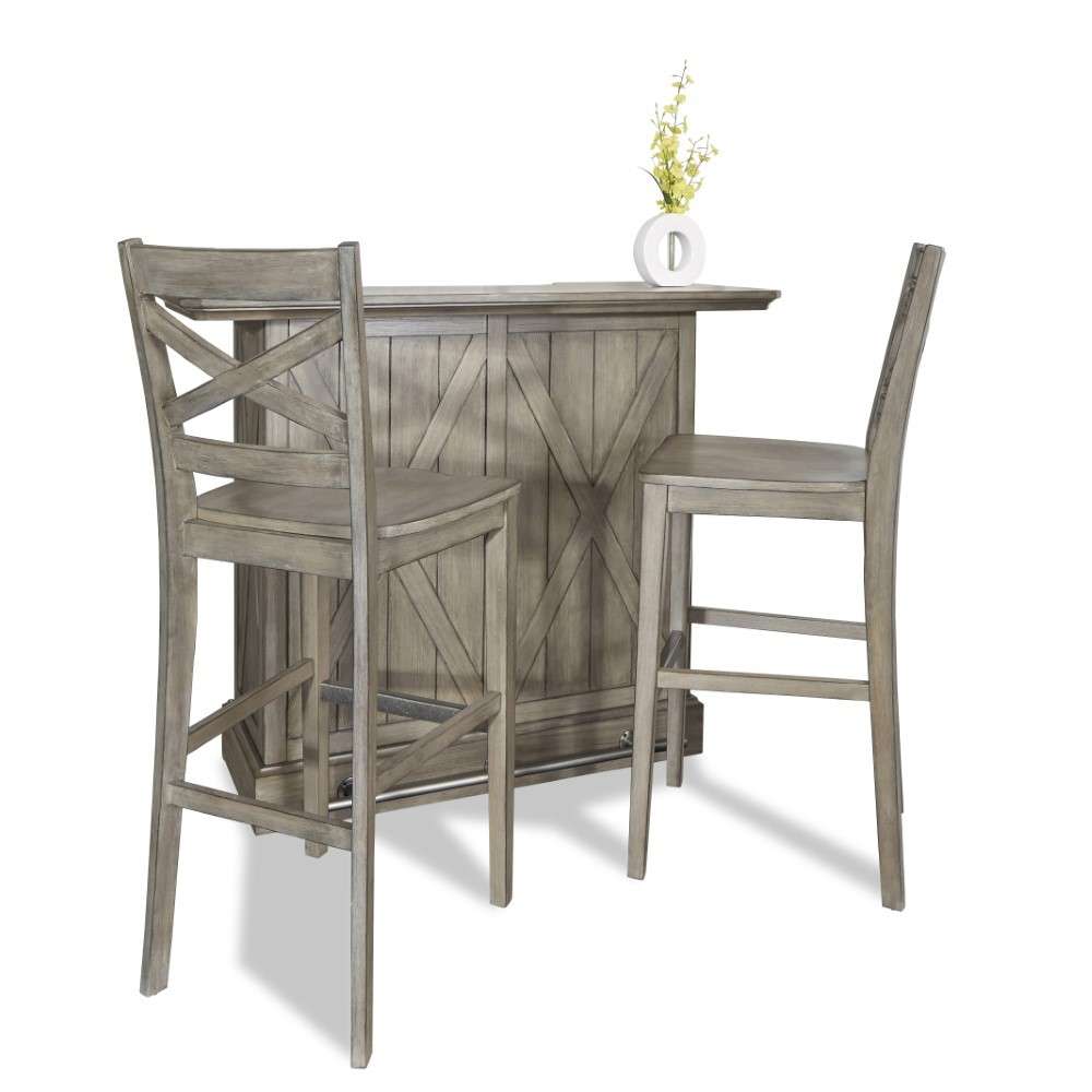 Homestyles - Mountain Lodge Gray 3 Piece Bar Set - 5525-998 veiw 1