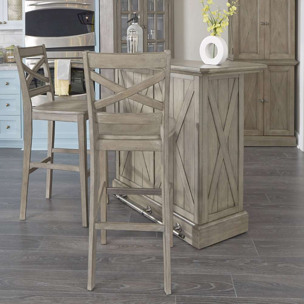 Homestyles - Mountain Lodge Gray 3 Piece Bar Set - 5525-998 veiw 3