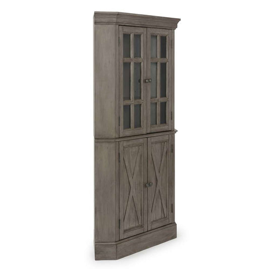 Homestyles - Mountain Lodge Gray Corner Cabinet - 5525-68 veiw 1