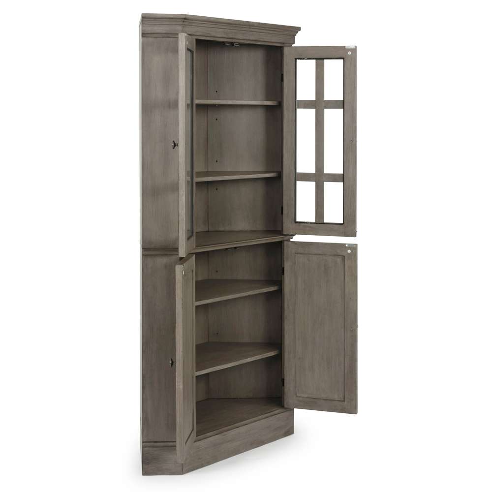 Homestyles - Mountain Lodge Gray Corner Cabinet - 5525-68 veiw 4