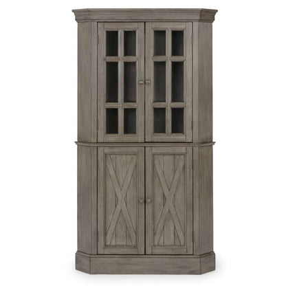 Homestyles - Mountain Lodge Gray Corner Cabinet - 5525-68 veiw 6