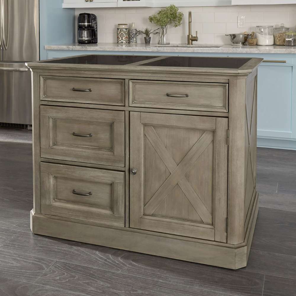 Homestyles - Mountain Lodge Gray Kitchen Island - 5525-94 veiw 2