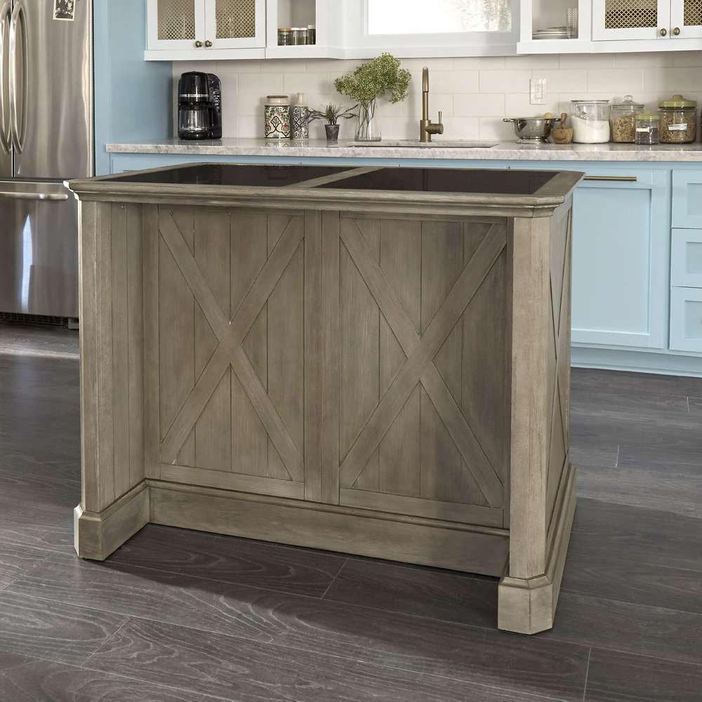 Homestyles - Mountain Lodge Gray Kitchen Island - 5525-94 veiw 3