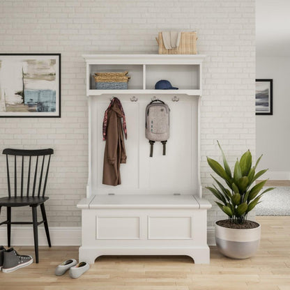 Homestyles Furniture - Naples White Hall Tree - 5530-49 veiw 4