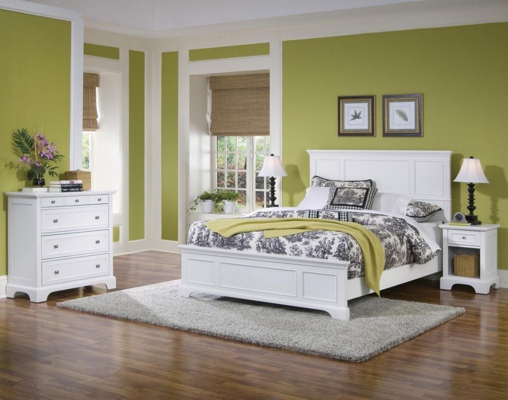 Homestyles Furniture - Naples White Queen Bed, Nightstand and Chest - 5530-5014 veiw 1