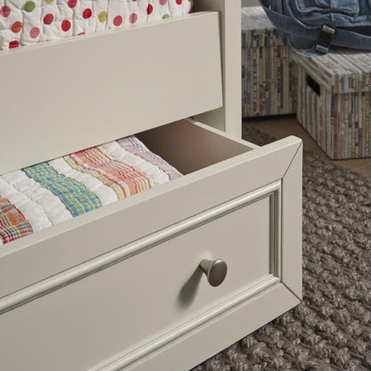 Homestyles Furniture - Naples White Twin Over Full Bunk Bed - 5530-55D veiw 4