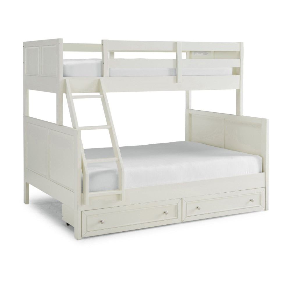 Homestyles Furniture - Naples White Twin Over Full Bunk Bed - 5530-55D veiw 5