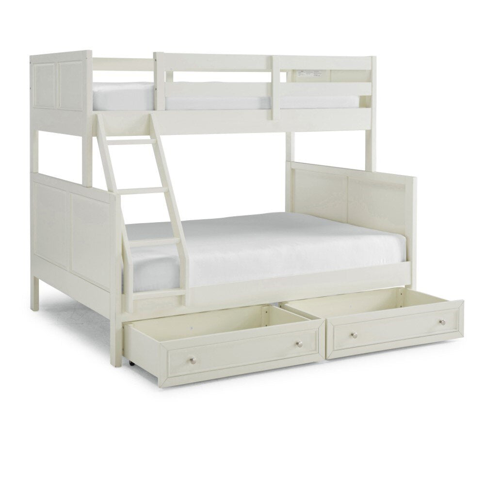 Homestyles Furniture - Naples White Twin Over Full Bunk Bed - 5530-55D veiw 6