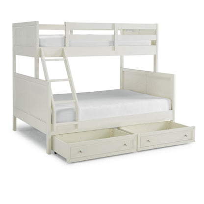 Homestyles Furniture - Naples White Twin Over Full Bunk Bed - 5530-55D veiw 6