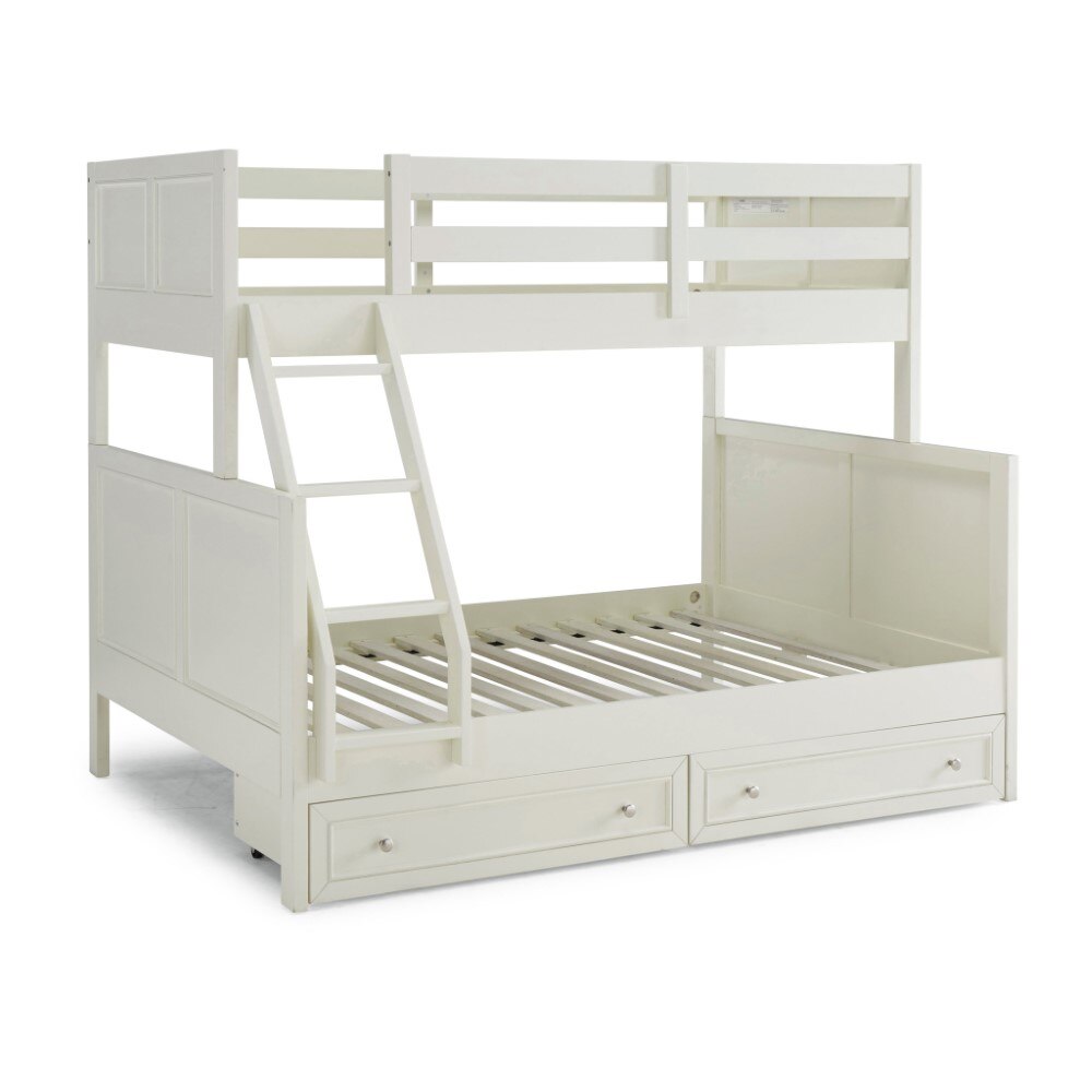 Homestyles Furniture - Naples White Twin Over Full Bunk Bed - 5530-55D veiw 7