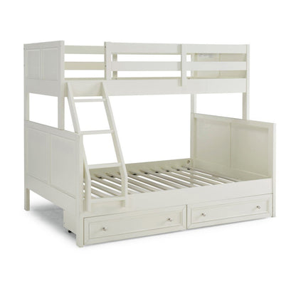 Homestyles Furniture - Naples White Twin Over Full Bunk Bed - 5530-55D veiw 7