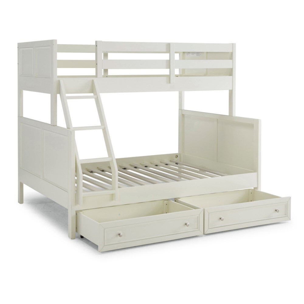 Homestyles Furniture - Naples White Twin Over Full Bunk Bed - 5530-55D veiw 8