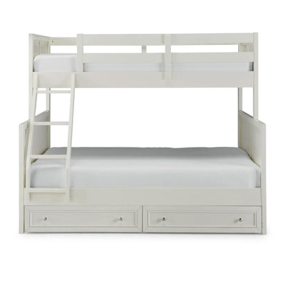 Homestyles Furniture - Naples White Twin Over Full Bunk Bed - 5530-55D veiw 9